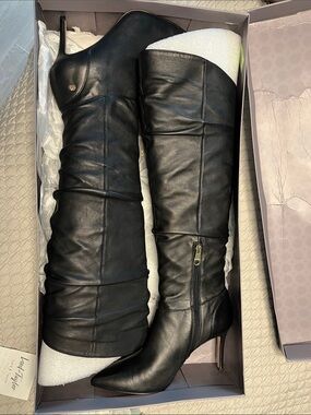 Louise et Cie Black Over-the-Knee Stiletto Boots